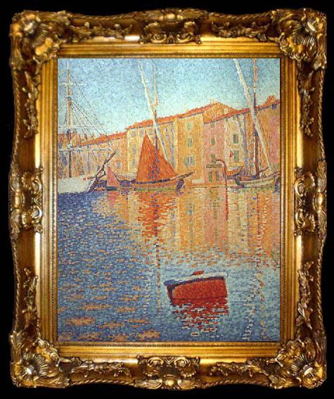 framed  Paul Signac Red Buoy, ta009-2
